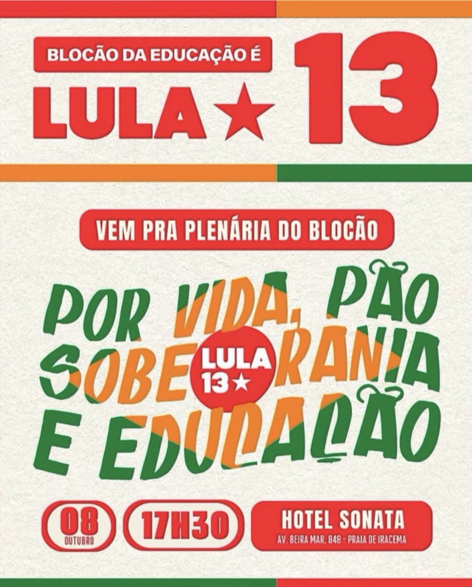 suaestupidezz's tweet photo. Quinta-feira (08/10): 

Plenária da Juventude com sindicatos e entidades estudantis. 
Local: Hotel Sonata de Iracema, a partir das 18h:13.

Assembleia geral do DCE da UFC 
Local: Concha acústica da UFC, a partir das 15h:30 https://t.co/DZTKcuUWgu