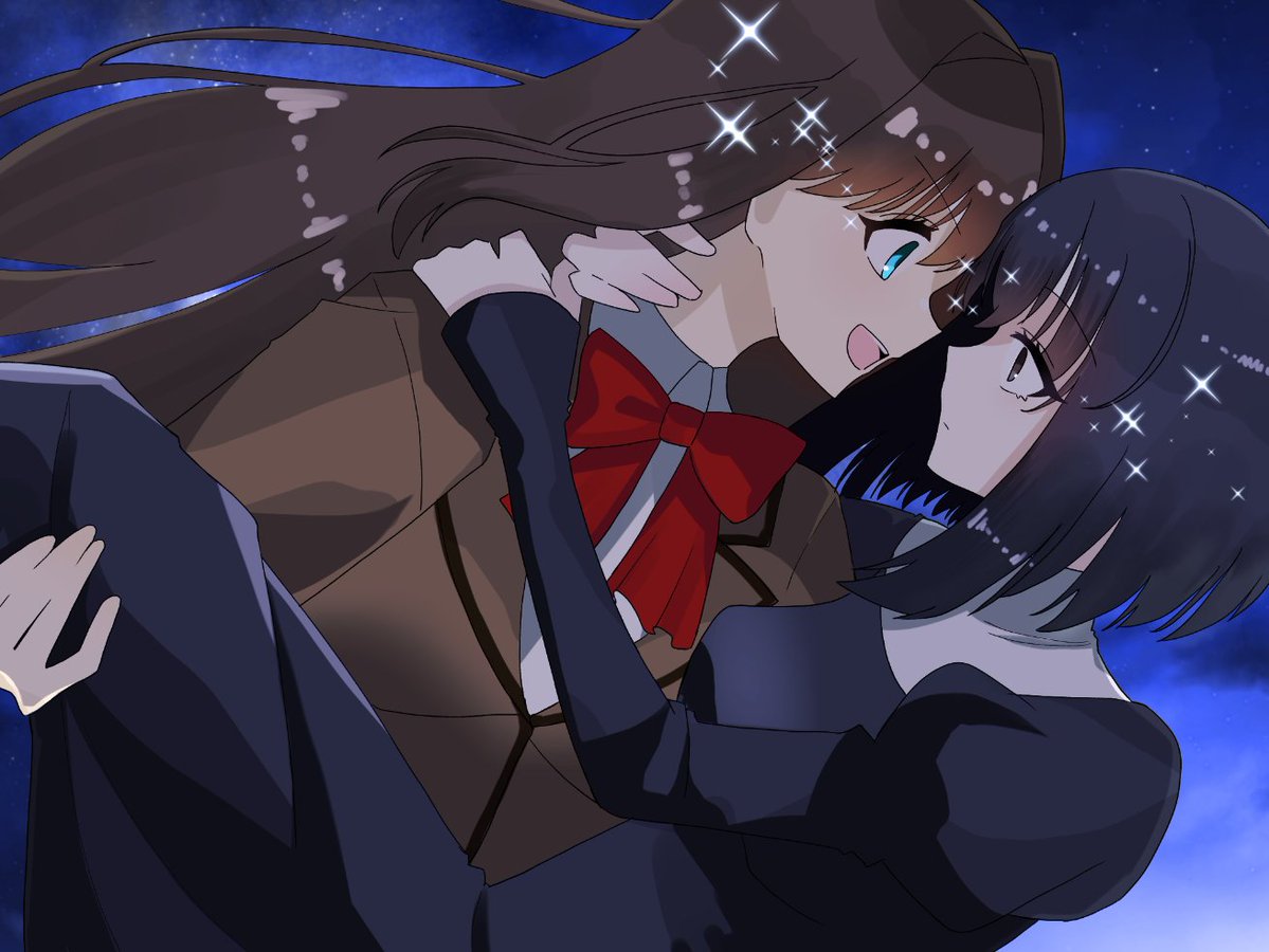 konngara1018's tweet photo. 🌃魔法使いの夜　青子と有珠🌃 https://t.co/GX4Z4etZCA