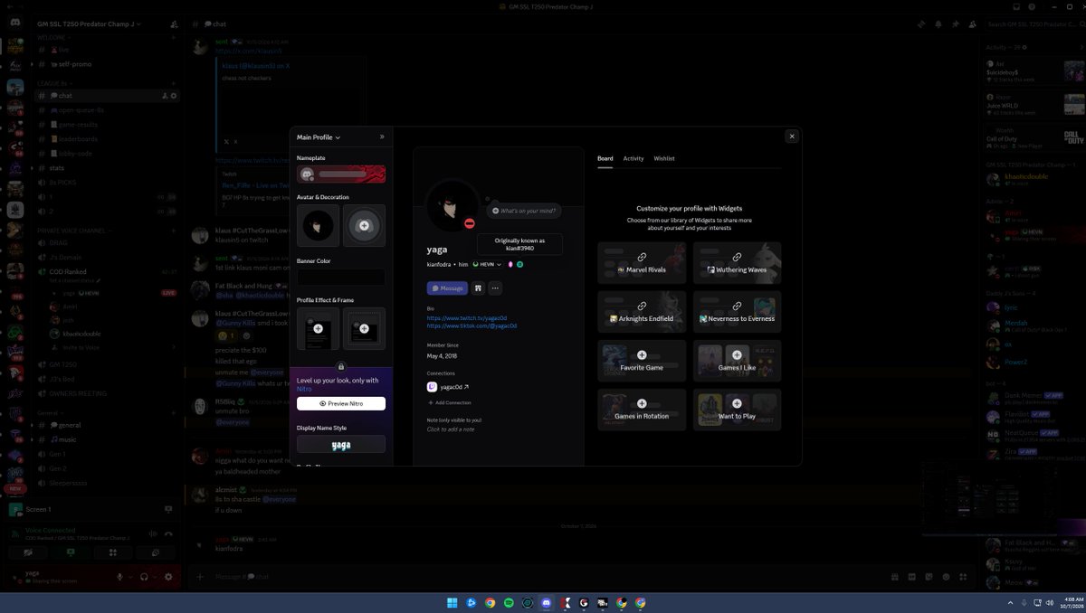 BabaYagaCOD's tweet photo. @JayLeeto @CMGAccounts  this is my discord and it links you to a random discord server. I put this as my discord username in cmg before discord updated for having usernames without the id #. https://t.co/TQHsyXwZxe