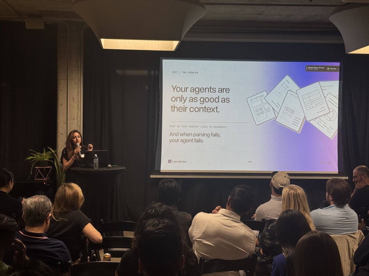 murtazakhomusi's tweet photo. It's SF tech week and here's how we celebrated at  @llama_index  🦙:  

1. @imaanxsultan  pitched our product in a room full of founders and won best pitch of the night
2. @matissemlk placed third in a hot wings eating contest until he was sick, also in a room of founders

Peak alpha energy.