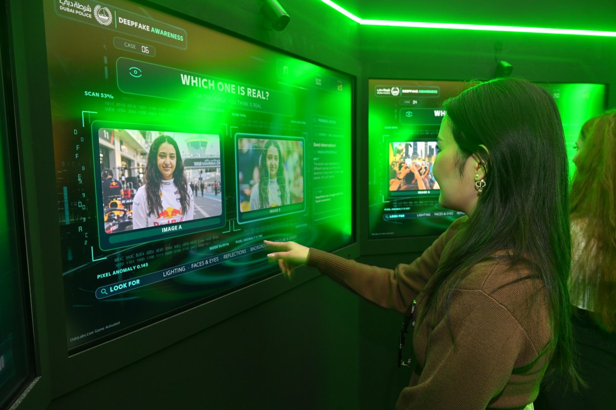 DubaiPoliceHQ's tweet photo. #News | Dubai Police's Interactive Platform Raises Cybercrime Awareness Among Dubai Mall Visitors

Details:

https://t.co/Zntdf3CDYg

#SafeUAEThroughYourDigitalAwareness
#CybersecurityAwarenessMonth https://t.co/oK7U7nh9nm