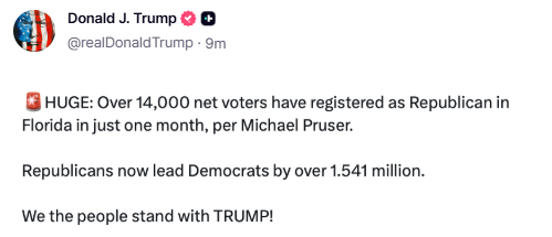 GuntherEagleman's tweet photo. Florida is TRUMP country! https://t.co/TQwBytF8do