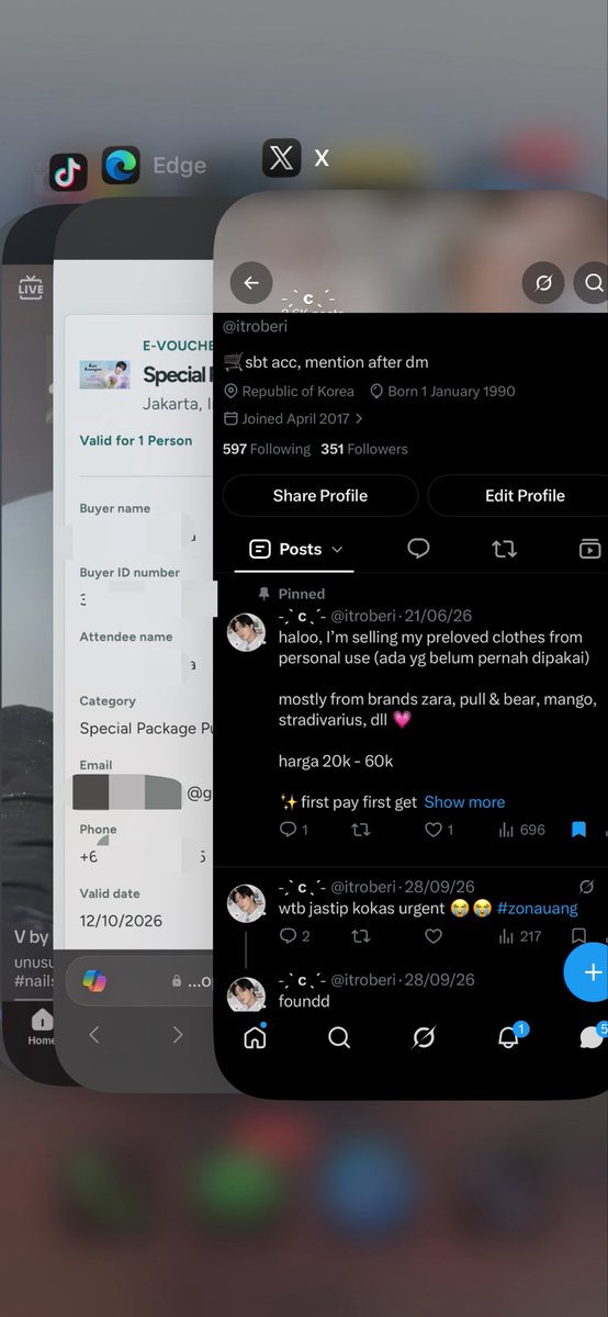 itroberi's tweet photo. wts meet n greet haechan x kopken

💰dm, ovp (jastipnya mahal🥲)

t. kopken ticket tiket tickets mng gancit gandaria city nct want to sell https://t.co/91q1iAlbjE