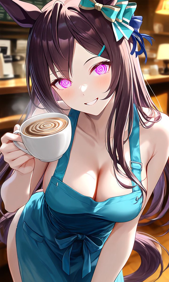 CorruptedX37's tweet photo. Welcome to Cafe Hypno Ladies~! I’m Mejiro Dober and I’ll be taking care of you today~

And for the guys just sit wherever you want to I’ll get you your coffee when it’s done.

Just don’t annoy me too much or else I might have to give you Decaf

#CafeHypno https://t.co/7prMPIR9N3