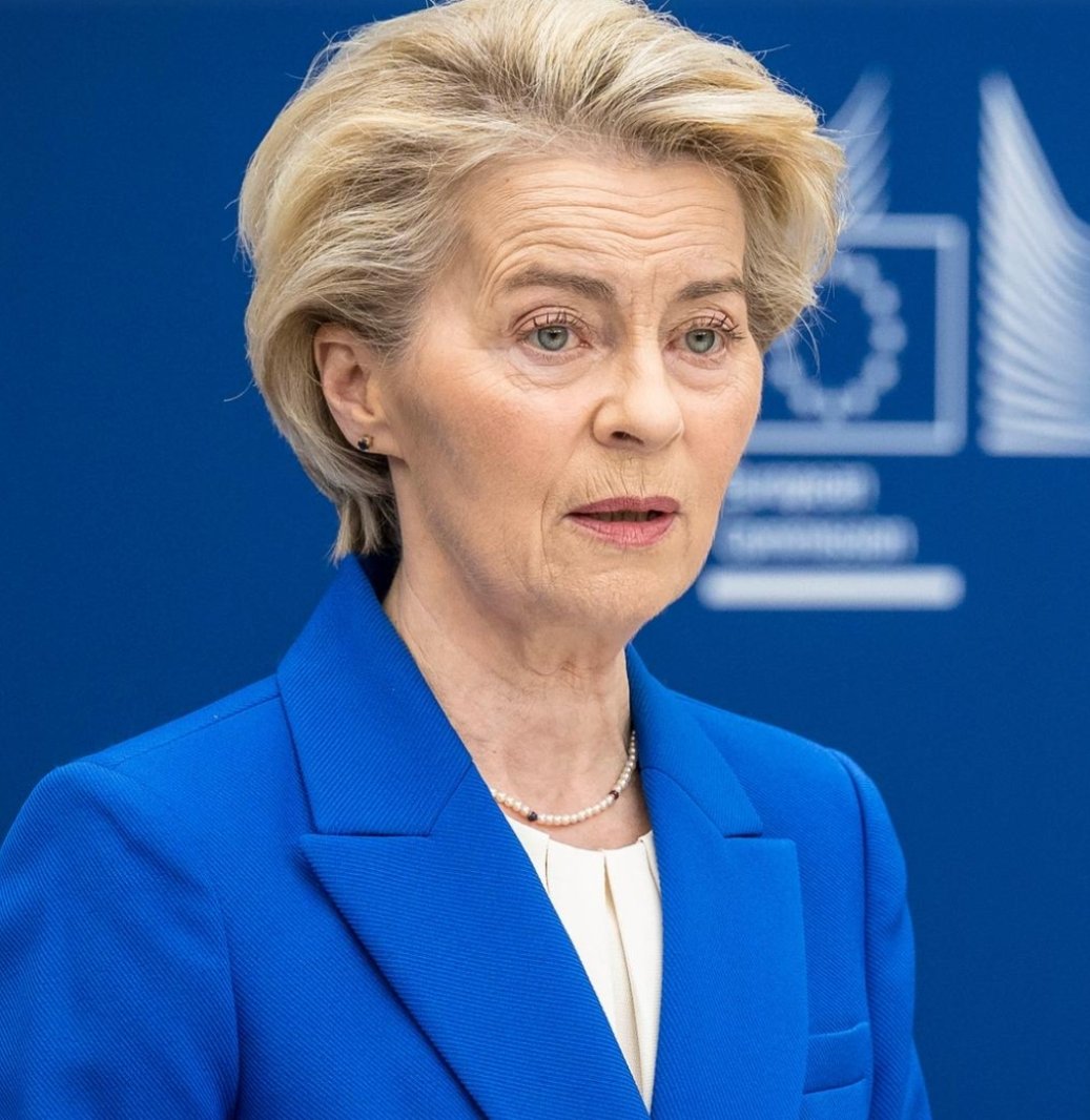 MarioBojic's tweet photo. 🚨🇪🇺EU chief Ursula von der Leyen announced sending €1.24 billion for drones and missiles to Ukraine.

This woman, who was never elected by the people to lead the EU, takes taxpayers' money and sends it to a war that is not theirs.

Just as she takes your money, tomorrow she will take your children and send them to war.