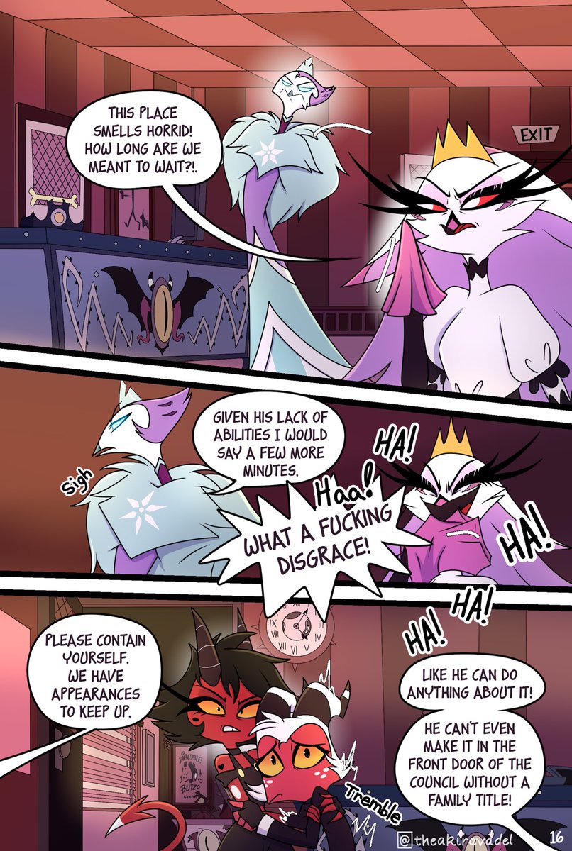 theakiravadel's tweet photo. HF Season 2.5 Ch. 7 Pg. 16-19

They’re here 😈

https://t.co/tbynglLCyy

#helluvaboss #helluvabossfanart  #fanart https://t.co/Vp2oreHMmm