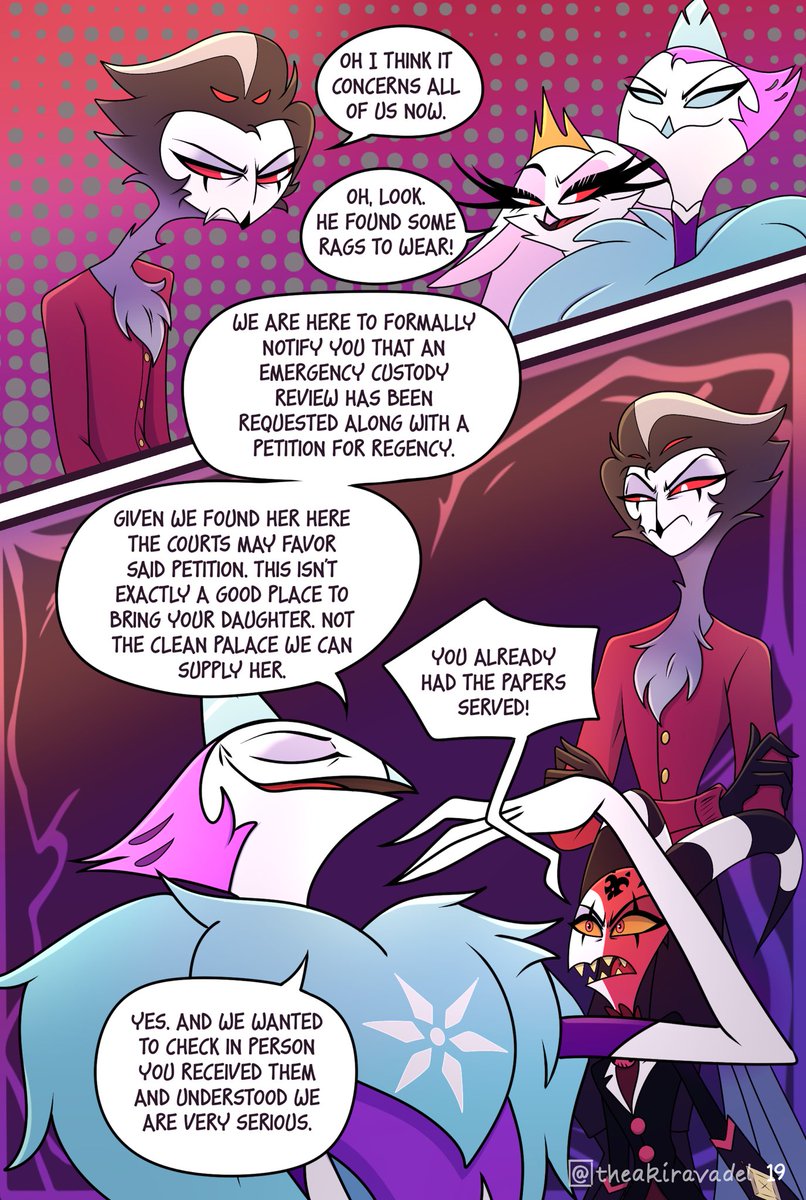 theakiravadel's tweet photo. HF Season 2.5 Ch. 7 Pg. 16-19

They’re here 😈

https://t.co/tbynglLCyy

#helluvaboss #helluvabossfanart  #fanart https://t.co/Vp2oreHMmm
