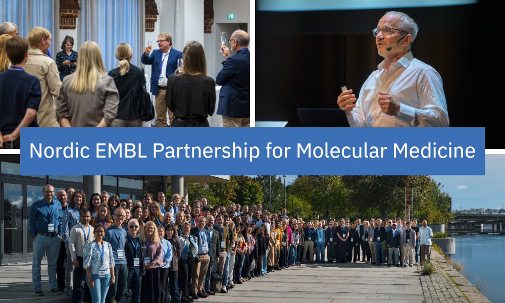 embl's tweet photo. Scientists from across the Nordics and EMBL met in Umeå for the annual meeting of @NordicEMBL. EMBL Director General Tony Hyman gave the opening keynote, looking ahead to the Partnership's future with EMBL.

Read more 👇
https://t.co/uSMEd5BojQ https://t.co/jUdXhbJr9n