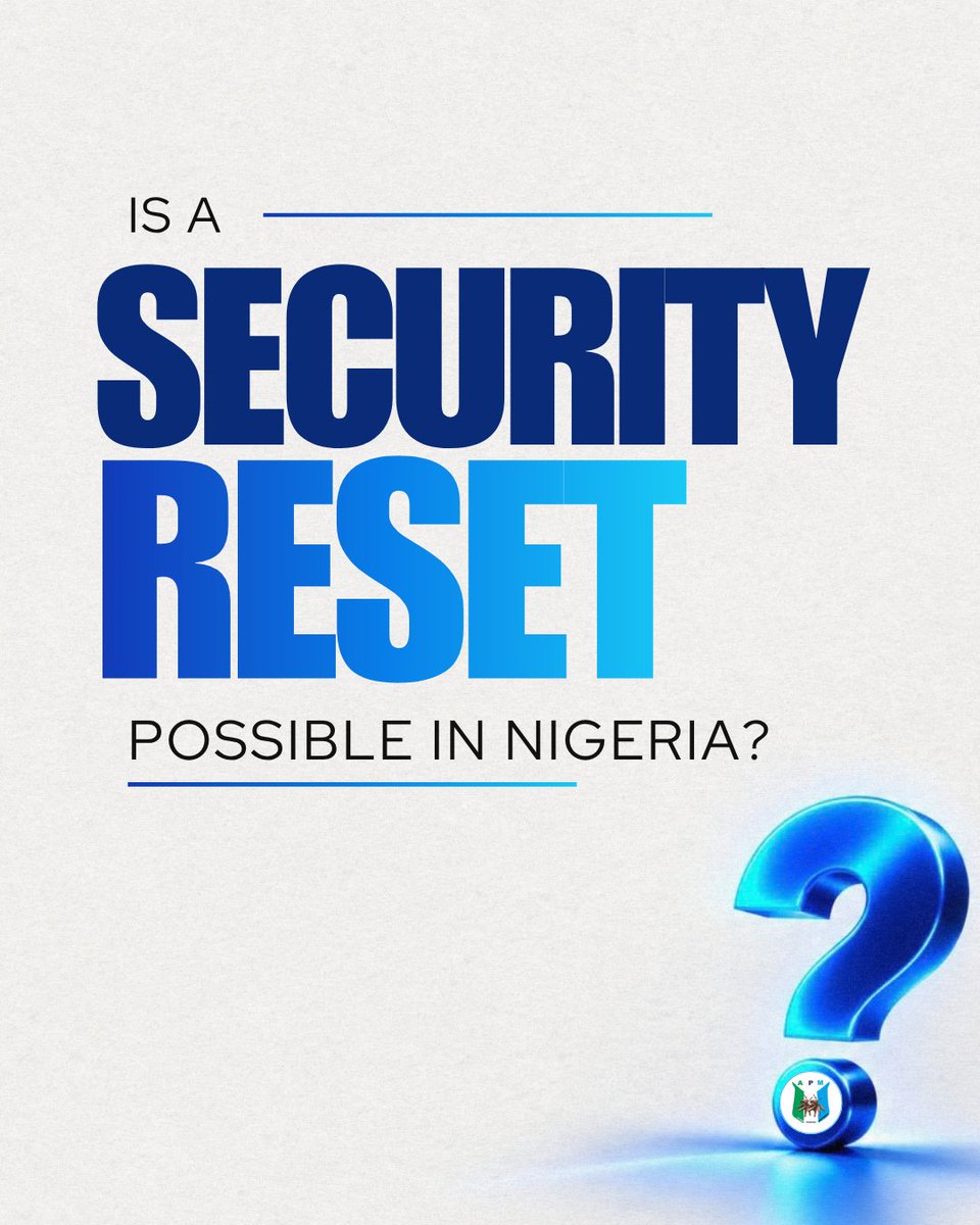 makindedaura's tweet photo. What do you think needs to change in Nigeria’s security architecture to make our country more secure?

#ResetNigeria #NigeriaFirst #MakindeDaura2027 https://t.co/cwnEbCQDjn