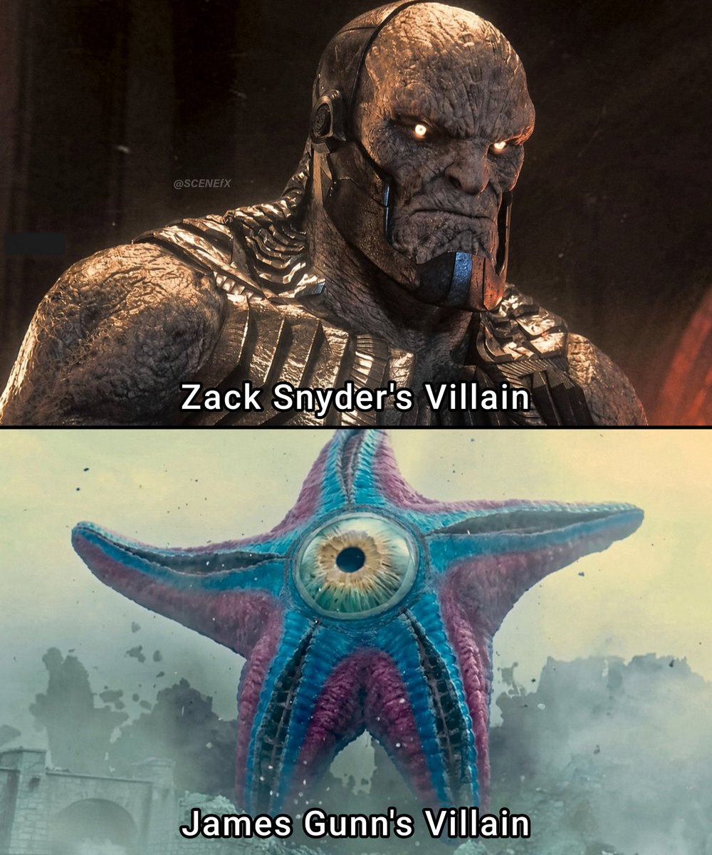 ScenefX's tweet photo. Zack Snyder gave us monsters, James Gunn gave us a fcking starfish https://t.co/JBD4bsYNf6