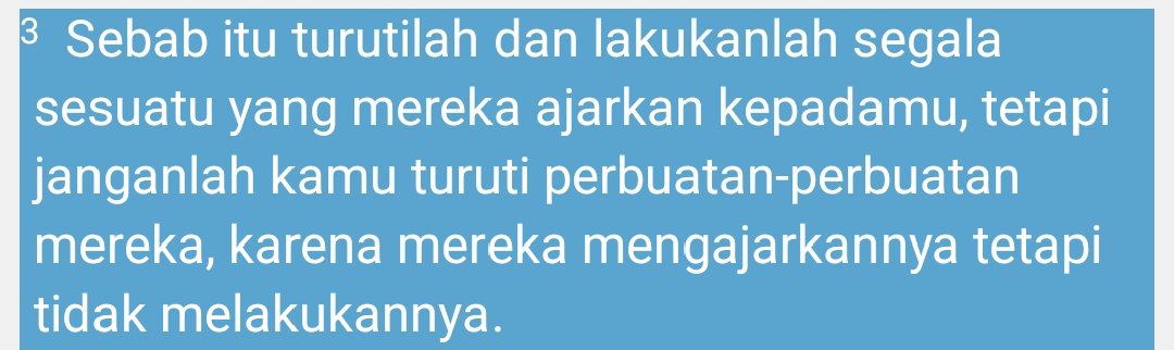 kingpersb's tweet photo. @Ogaman888 @baseconvo Itu baca baik baik pea..astaga baca..yesus nya suruh melakukan apa yg diajarkan org farisi..tapi jgn liat kelakuan org farisinya..mereka mengajarkan tapi gk melakukan itu disebut munafik..astaga gua mah aneh sama elu https://t.co/Pgx7ykVLtA