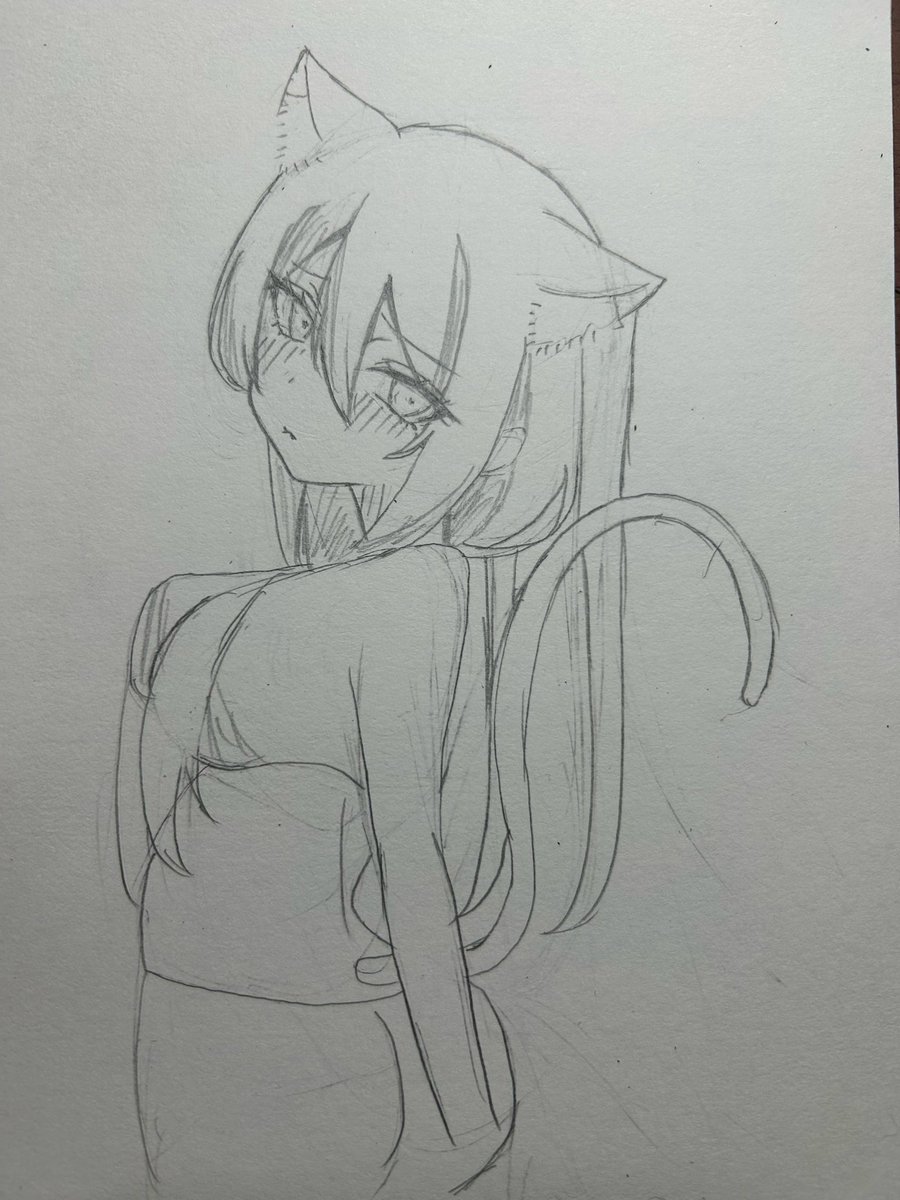 fk_c8er's tweet photo. アナログ
#オリキャラ　#猫　#イラスト　#絵描きさんと繋がりたい https://t.co/QJoCqI92so