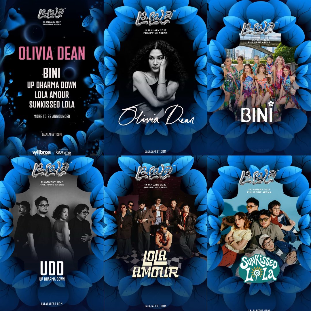 philconcerts's tweet photo. Olivia Dean, BINI, Up Dharma Down, Lola Amour, Sunkissed Lola, and more for LaLaLa Fest 2027 in Manila on January 14, 2027, at the Philippine Arena.

More to be announced. @WilbrosLive https://t.co/DwFg7wpK0K