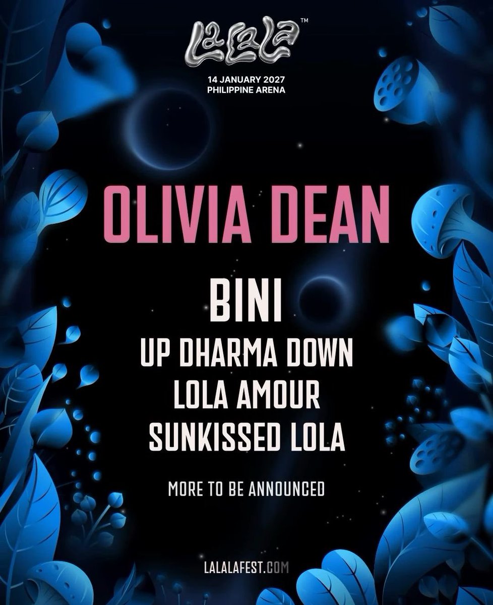 bini_writes's tweet photo. BINI X OLIVIA DEAN 🌺🇵🇭

BINI is joining Olivia Dean and other OPM acts for the LA LA LA FEST MANILA on Jan. 14 at the Philippine Arena. 

That’s on the Nation’s Girl Group! 
📸Wilbros Live IG

#BINI #LALALA207 #OliviaDean https://t.co/W2zt44eKcD