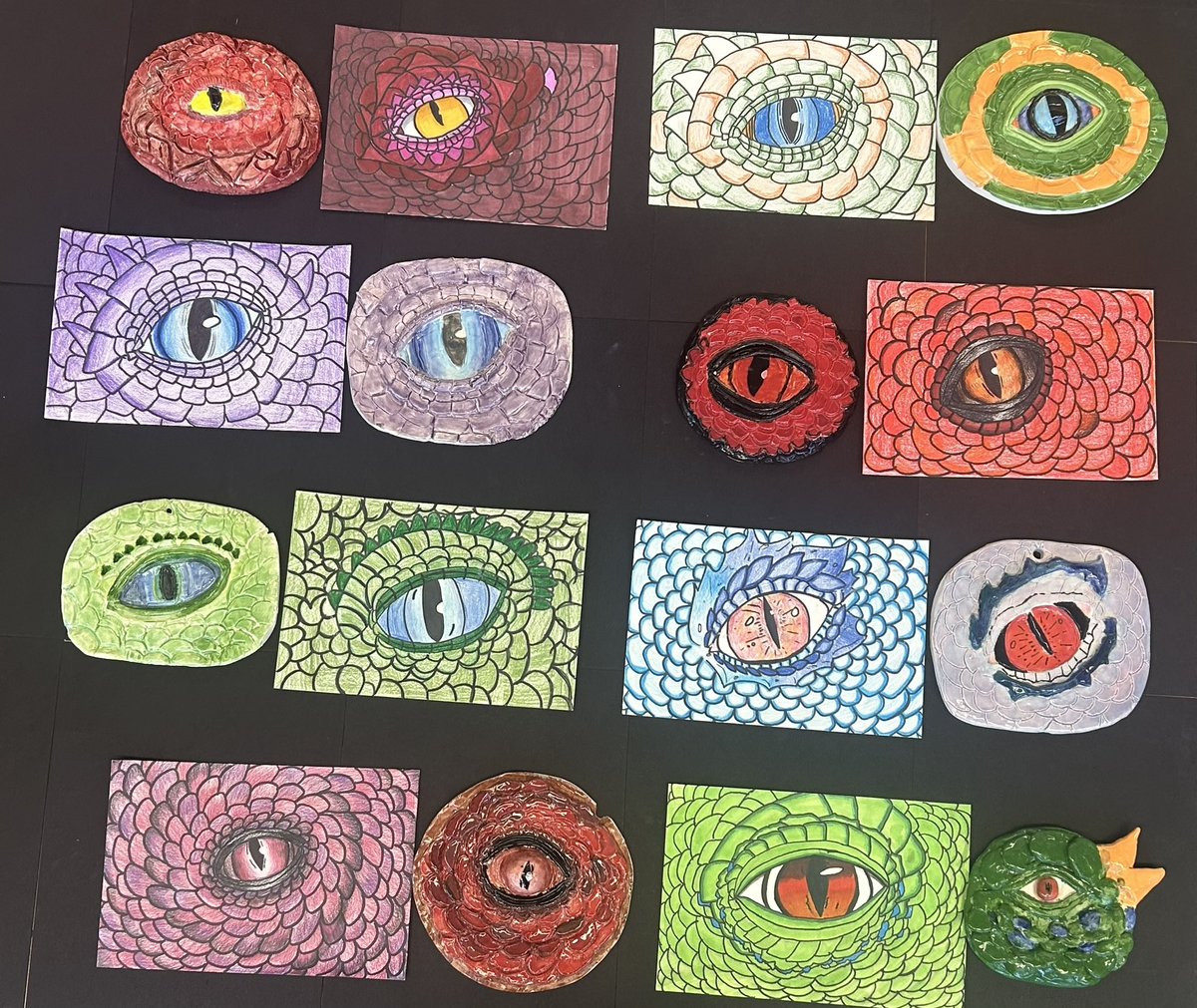 chstoads's tweet photo. Dragon Eyes: 2d vs 3d Drawing/ relief sculptures.
Made by ourArt 3D class. So
Cool!
#toadpride https://t.co/zOrygzpg0E