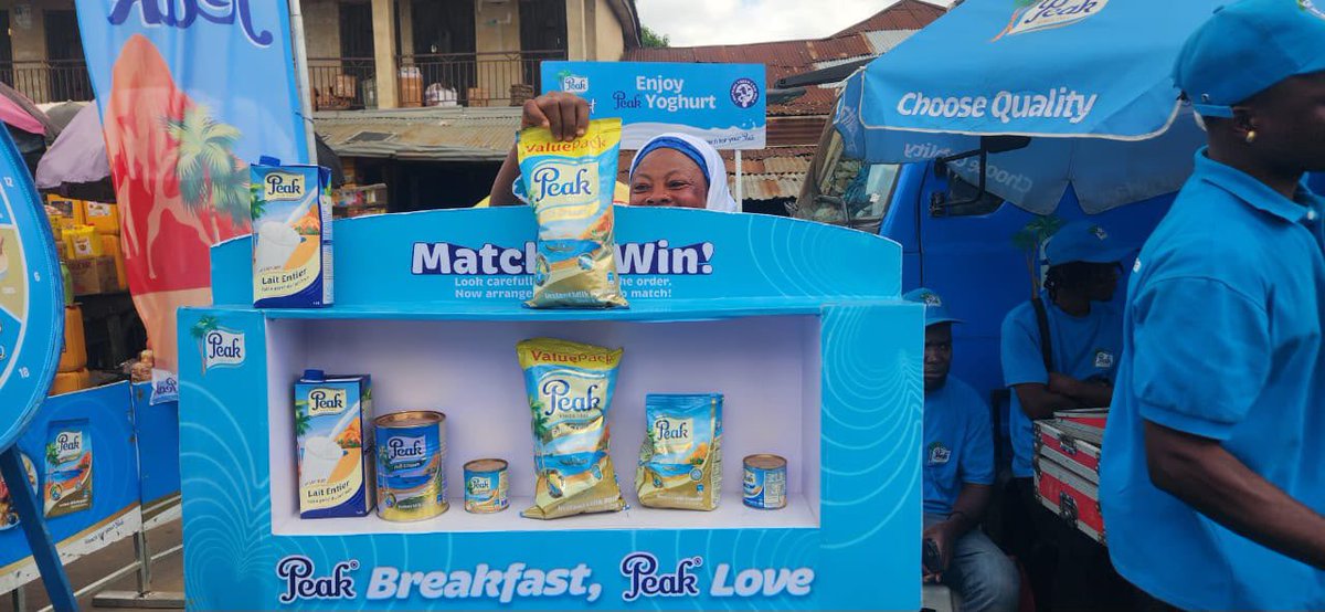 pp_gives's tweet photo. Yesterday was about starting the experience, today is about enjoying it even more. Agbeni Market has been buzzing with Peak goodness. #PeakBreakfastCafe #PeakMilk https://t.co/DlxOyui53G