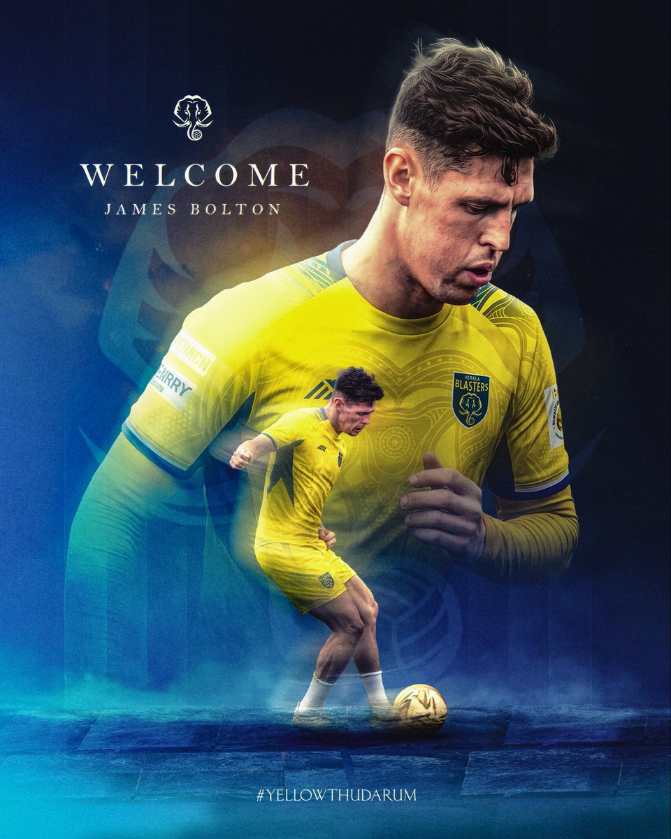KeralaBlasters's tweet photo. Bolts is here to strengthen the backline⚡

Strong in the tackle, composed on the ball and ready for the battle, James Bolton joins Kerala Blasters for the 2026/27 season.

#KBFC #Keralablasters #YennumYellow #YellowThudarum https://t.co/XLj9cyxB0s
