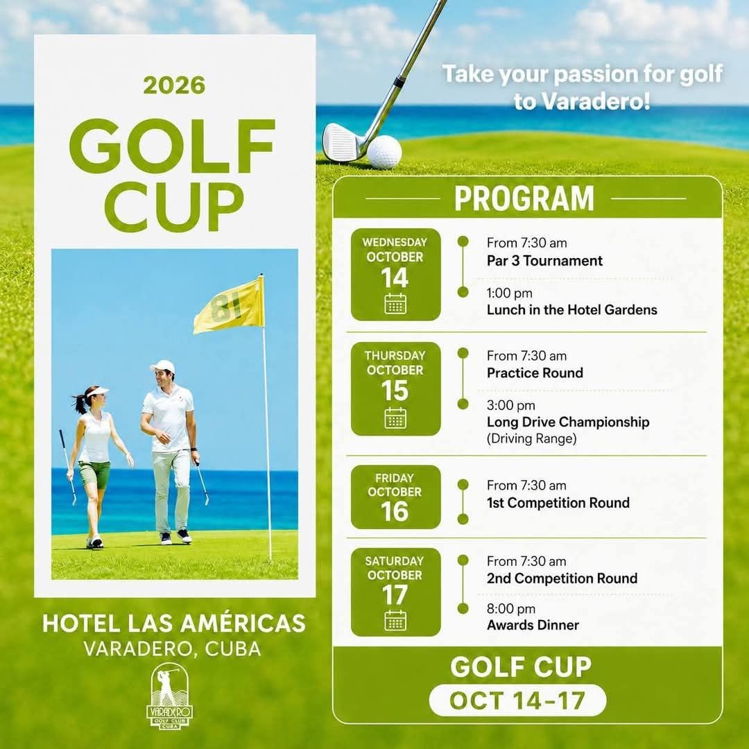 LasAmericasVra's tweet photo. Muy pronto en Hotel Las Américas.
Copa Golf.
#cubaunica https://t.co/KkZBzLUGDd
