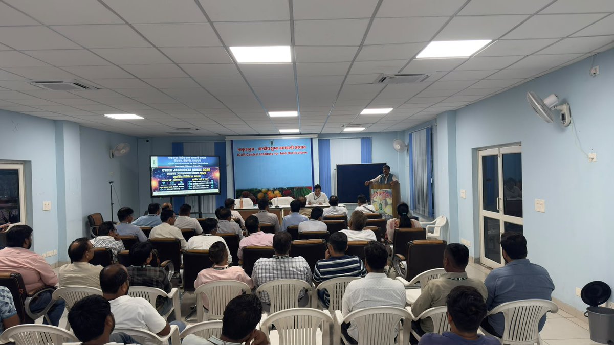 CiahIcar's tweet photo. Conducted "Cyber Jagrookta Diwas (सुरक्षित डिजिटल भारत) 2026" at ICAR-CIAH, Bikaner on 07.10.2026

Theme : "Build a Culture of Cyber Hygiene"

#NationalCyberSecurityAwarenessMonth #NCSAM #CyberHygieneOurCulture #CyberJagrooktaDiwas2026 #सुरक्षि���_डिजिटल_भारत #ICAR @icarindia #CIAH https://t.co/9xXTLz6Pjk