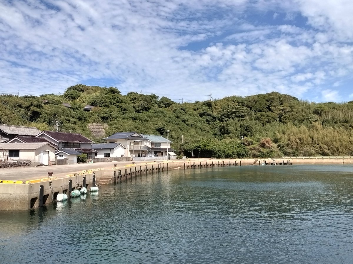 ab_qma9's tweet photo. 有人離島155島め、大島！　珊瑚大橋でおとなり長島とつながった島　このためか小島ながらも車も多いです　港も船がまとまって停められており、すっきりしていて綺麗です
#大島
#熊Q202609壱岐渡良三島 https://t.co/22mKn4ESFw
