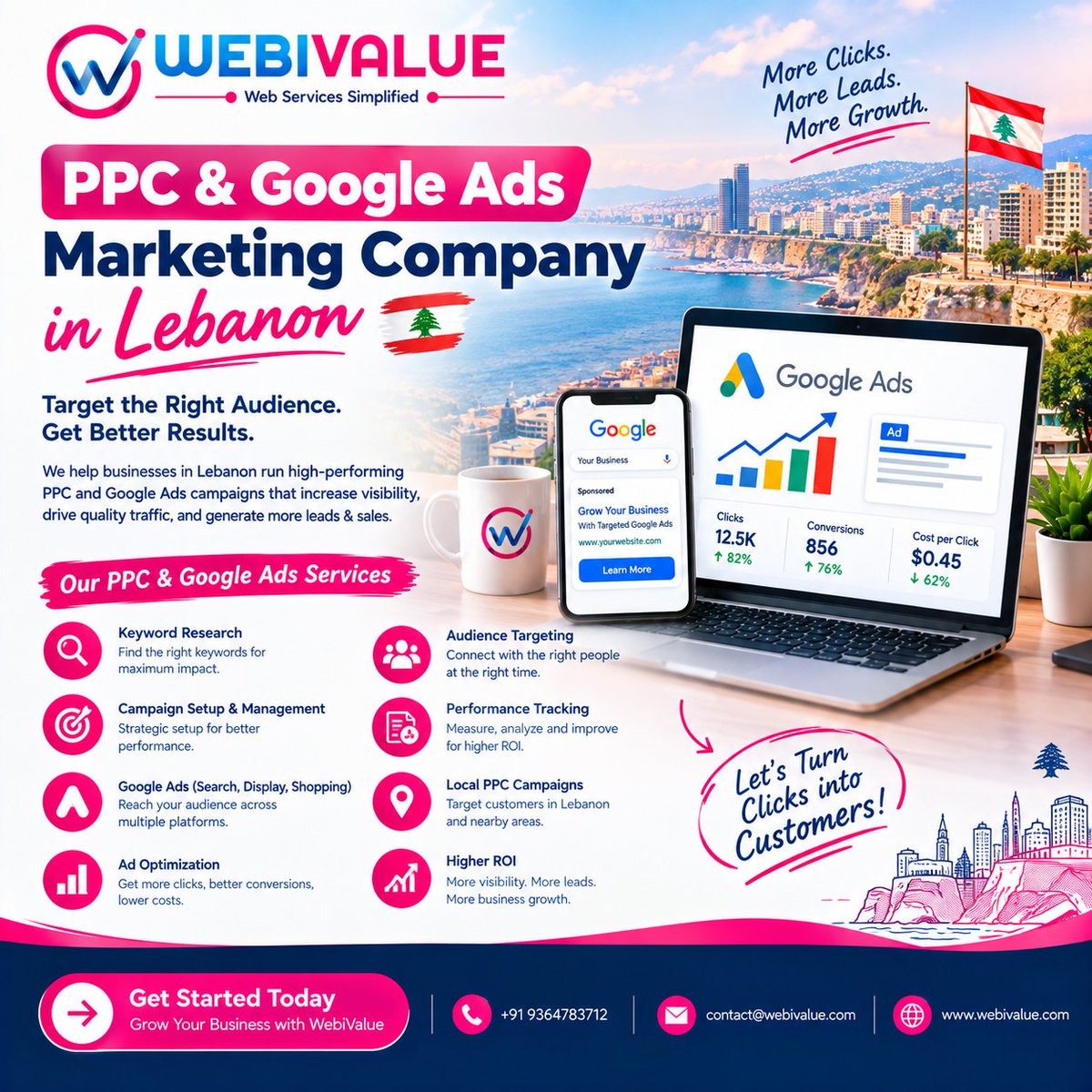 abhijnawebival's tweet photo. PPC &amp; Google Ads Marketing Company in Lebanon 

Drive targeted traffic, generate quality leads &amp; increase conversions with WebiValue's PPC and Google Ads solutions.

🔗 https://t.co/IQHef2PkAl

#PPC #GoogleAds #DigitalMarketing #PPCMarketing #WebiValue #Lebanon https://t.co/pYHGoj0nHg