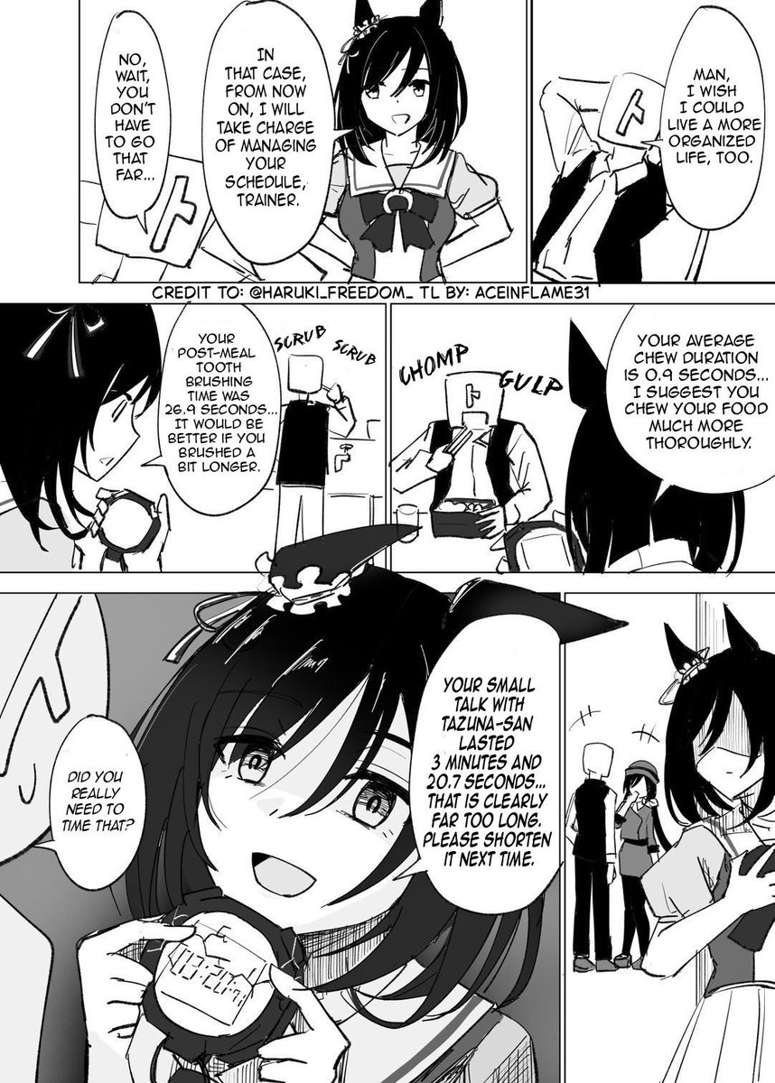 RyuGun317's tweet photo. English translation by me.
Please support the artist!

Art by: @/Haruki_freedom_ 

“I want to be managed by Eishin Flash”

#Umatranslations #Umamusume https://t.co/5tIfKWfq18