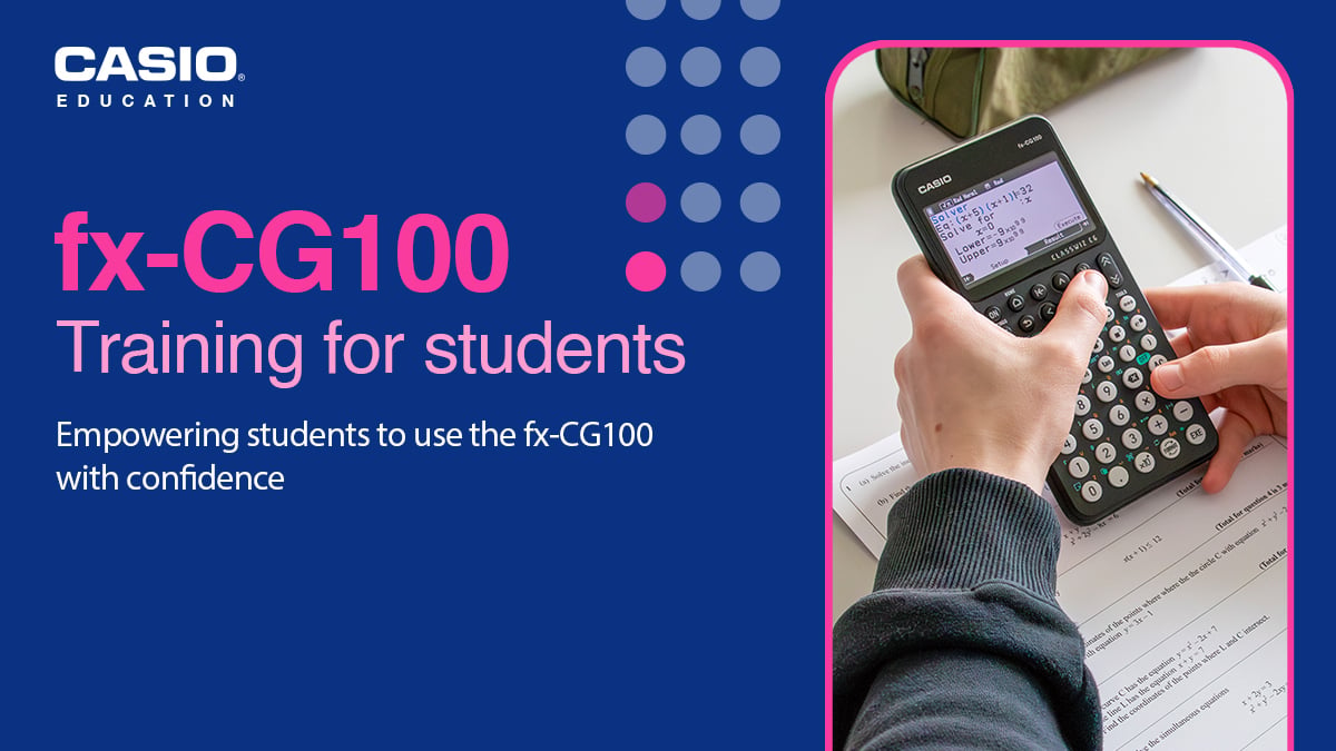CasioMaths's tweet photo. Get more from your fx-CG100 at A Level.
Join our FREE student webinar on 20th October at 7pm to discover how the calculator can support your studies using topics you already know from GCSE Maths.
👉 Register your students now!
https://t.co/nJ07h1aY7E https://t.co/GtD0BcQ0lY