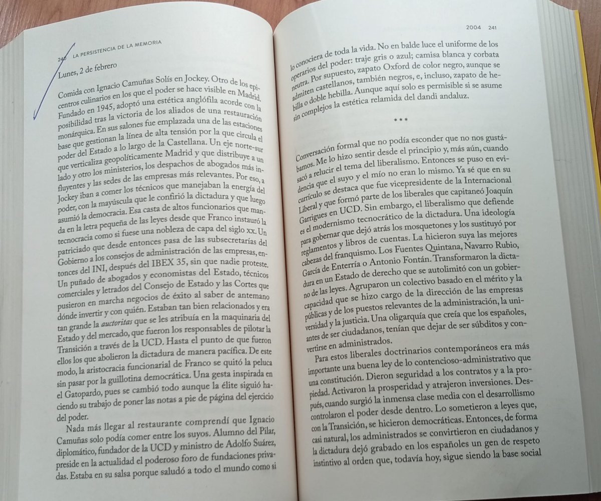 marcarza's tweet photo. L'oligarquia espanyola i el seu control de l'Estat en dues pàgines brillants als dietaris de José María Lassalle. Espanya és el BOE i l'IBEX, ja em perdonaran la redundància. https://t.co/uz83zRdl83