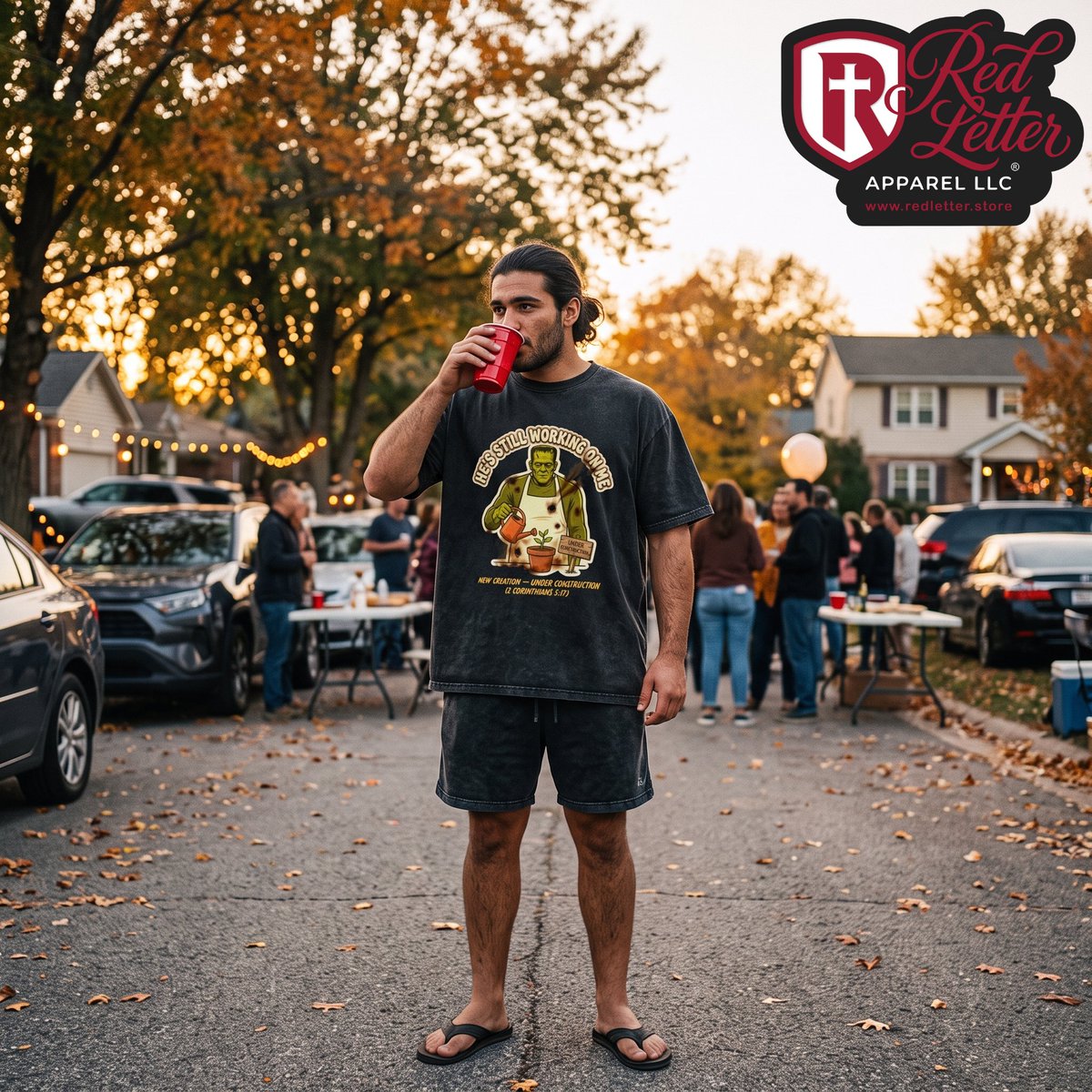 redletterstore's tweet photo. He's not done with you yet 🌱🧟 New Creation — Under Construction (2 Corinthians 5:17). Halloween hangout approved, redemption story included. 🔗 Shop now — link in bio. #RedLetterApparel #ChristianApparel #HalloweenShirt #NewCreation https://t.co/kcODlTe2Ki