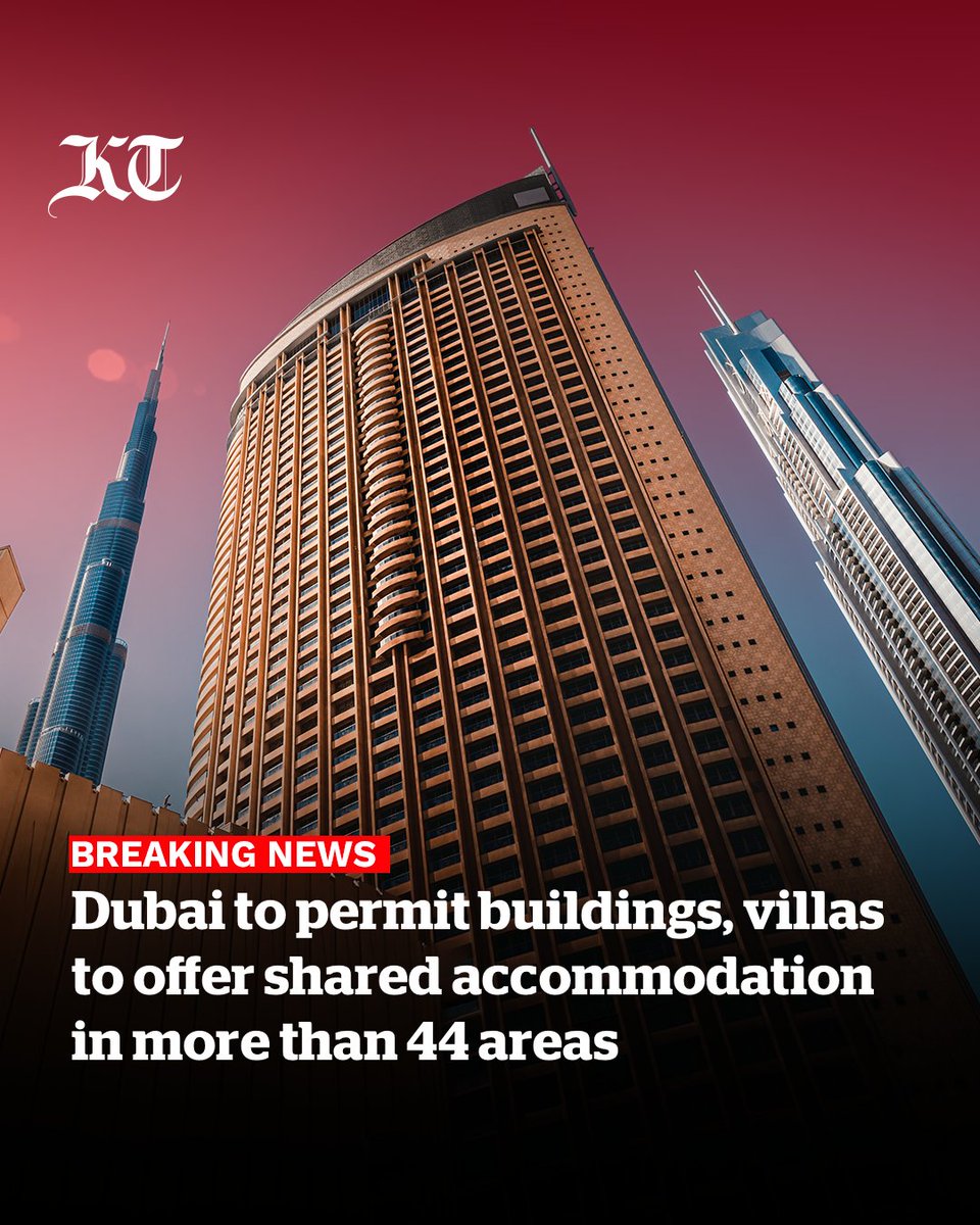 khaleejtimes's tweet photo. #BreakingNews Dubai to permit buildings, villas to offer shared accommodation in more than 44 areas
https://t.co/eeBEVSxWmu https://t.co/tA02cpLPT2