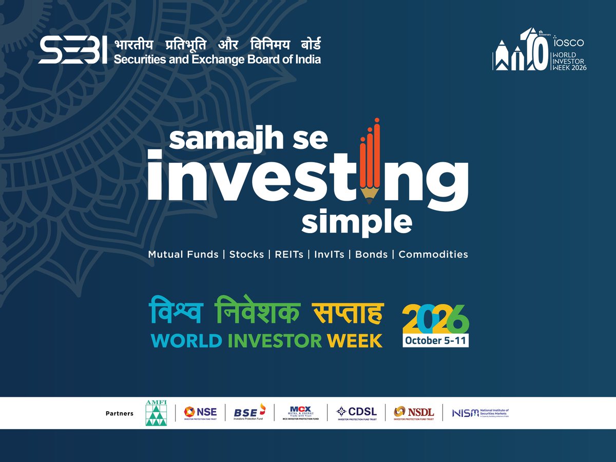 KotakMF's tweet photo. The journey from saving to investing begins with awareness. This World Investor Week, empower yourself with knowledge and make every financial decision count.

#WorldInvestorWeek #WIW2026 #InvestorAwareness #InvestorEducation https://t.co/wiYjmvRJ3N