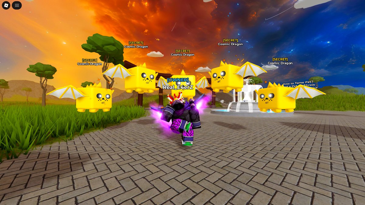E4erZ's tweet photo. New Cosmic Dragon Pet + Spawn Area in @E4erZGames 

#roblox #robloxdev #gamedev https://t.co/2McrKK4TTM