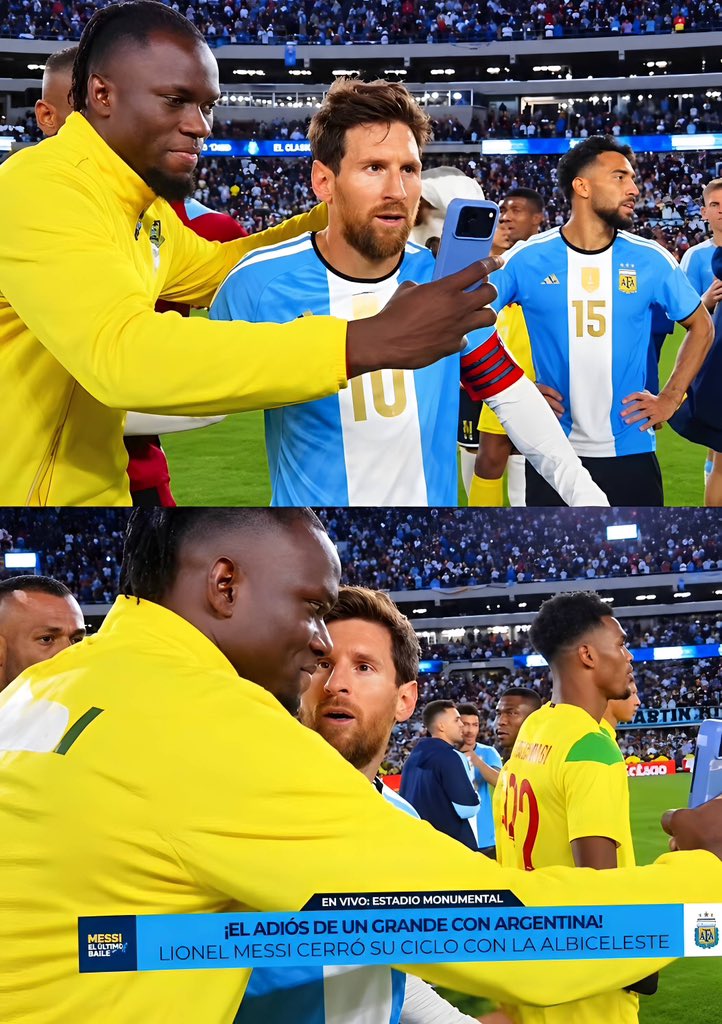 SeydinaOfficial's tweet photo. Lionel Messi a repoussé un joueur béninois qui voulait simplement prendre une photo avec lui

L’image fait franchement mal au cœur. Un simple geste, une photo, quelques secondes… ça ne coûtait absolument rien.

Après, venant de Messi, disons que ça ne me surprend même plus. https://t.co/yv96ALQjiI