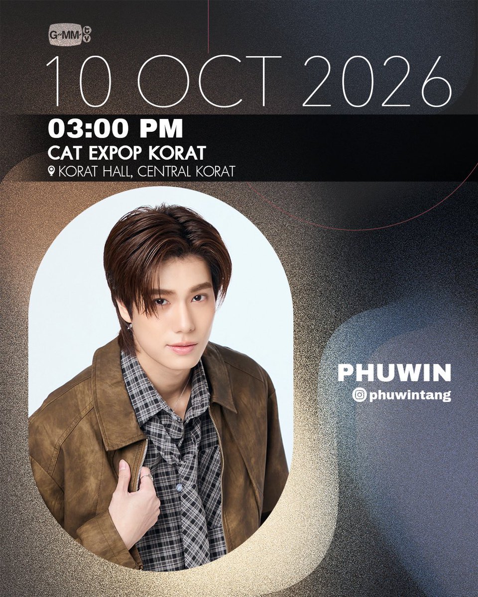 PhuwinOfficial's tweet photo. 📌 ตารางงาน @phuwintang 🤍🐼

➖Singapore F1 Paddock Experience with Tommy Hilfiger

🗓️ 09.10.2026
🕠 5.30 P.M. (Singapore time)
#️⃣TommyHilfiger

➖CAT EXPOP KORAT

🗓️ 10.10.2026
🕒 3.00 P.M. (TH time)
📍KORAT HALL, CENTRAL KORAT

7OCT Omnistar PHUWIN

#phuwintang
#winniethephu https://t.co/J0iPC7p9Lf