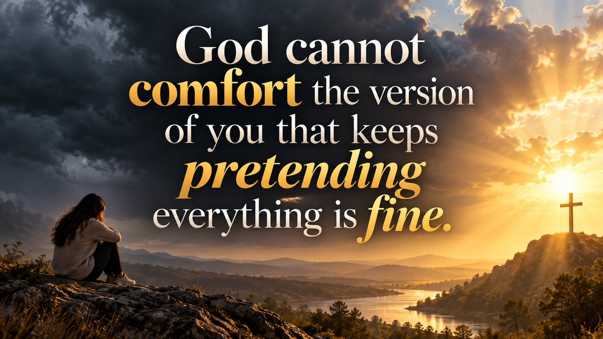 USA_Yeti's tweet photo. Sometimes healing begins when we stop saying, “I’m fine,” and start being honest with God about what hurts.
God cannot comfort the version of you that keeps pretending everything is fine.
Bring Him the real hurt. That’s where healing can begin.
#GettingPastTheHurt #Healing #Faith https://t.co/CvksgfTnuc