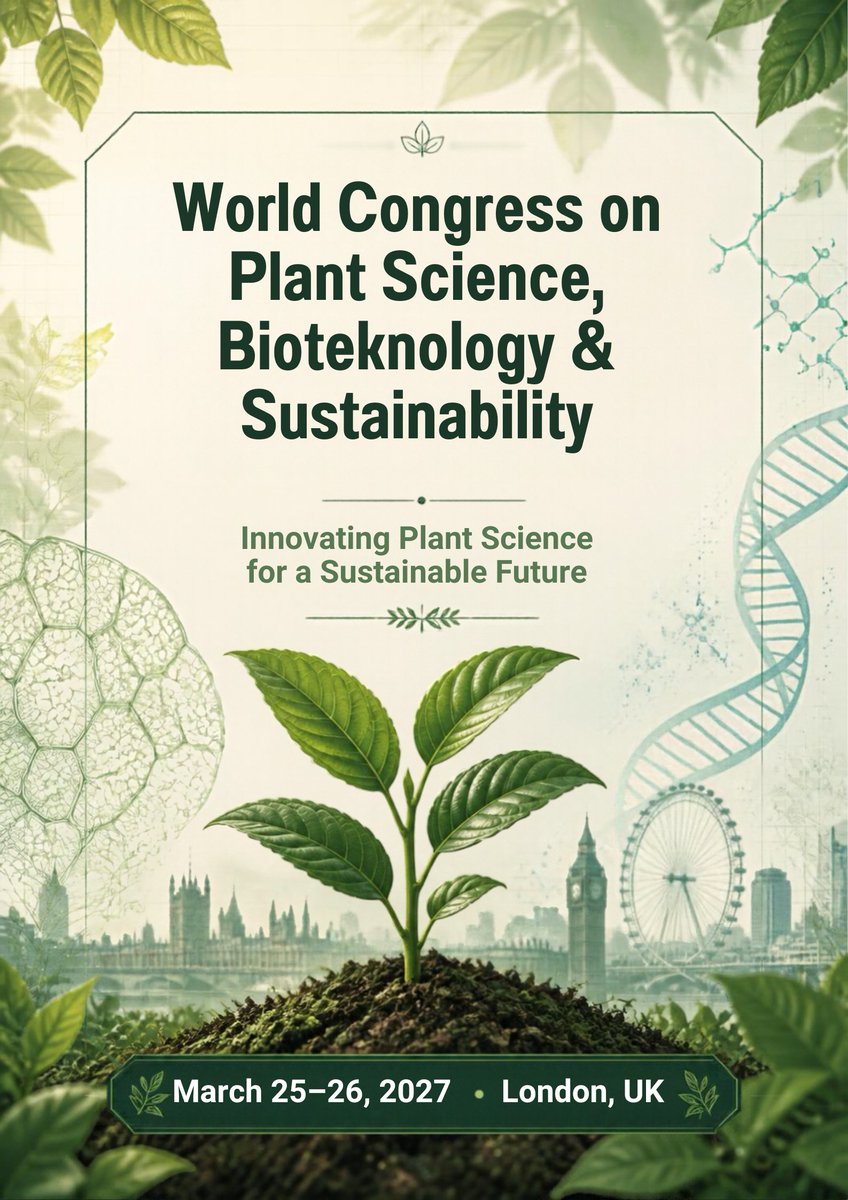 alexanderj26730's tweet photo. π± Plant Science 2027 π
Join the World Congress on Plant Science, Biotechnology & Sustainability on March 25β26, 2027 | London, UK.
π https://t.co/yVzYTjjEZc
#PlantScience2027 #PlantBiotechnology #Sustainability #Research https://t.co/2bZTpctzRr