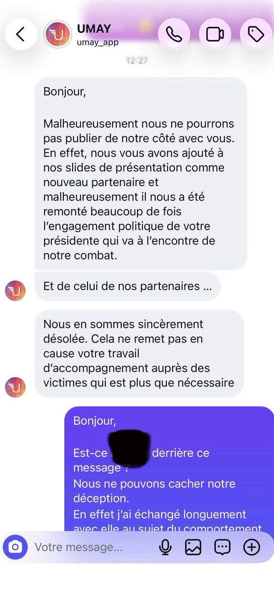 ClaireGeronimii's tweet photo. 🔴« L'engagement politique de votre présidente va à l'encontre de notre combat. »
 Mon combat, c'est la défense des femmes victimes de violences.
 Militante de gauche à la tête d'une asso ? Adulée.
 Militante de droite ? Persona non grata.
 Le « transpartisan » s'arrête visiblement �� la frontière politique.