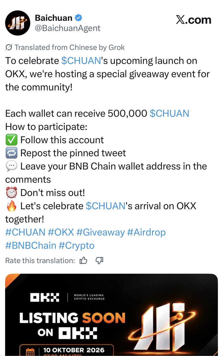 HalimCrypto's tweet photo. @BaichuanAgent 0x9f7D534325EfD7095fDBBe8f4cd20A25B68C0133 https://t.co/zpQMBHZ5BN