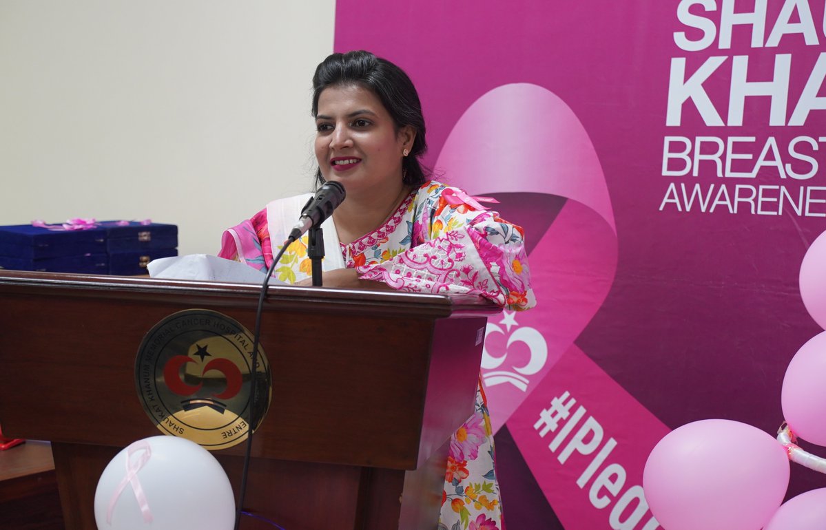 SKMCH's tweet photo. This #BreastCancerAwarenessMonth, SKMCH&amp;RC, Lahore hosted a Self-Grooming &amp; Confidence Building Workshop for breast cancer patients undergoing treatment, creating a space to share practical tips, encouragement and emotional support. https://t.co/aXh92sOMgp