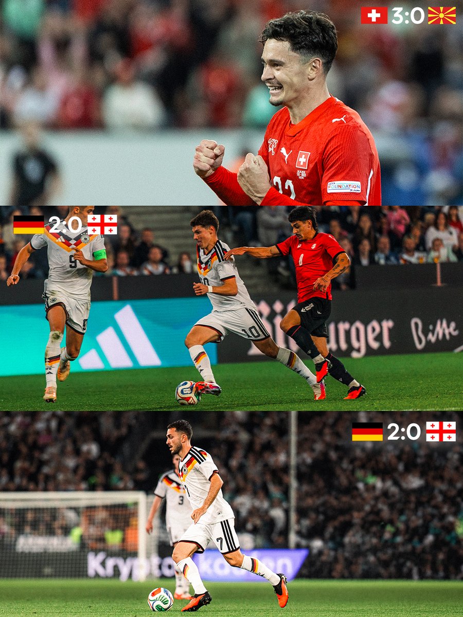 FCAugsburg's tweet photo. Makellos durch ๐๐ข๐ ๐๐๐ญ๐ข๐จ๐ง๐ฌ ๐๐๐๐ ๐ฎ๐ und ๐๐-๐๐ฎ๐๐ฅ๐ข in der Tasche! ๐ฉ๐ชโ
Drei Spiele, drei Siege! ๐ซก #Rieder mit dem Fรผhrungstreffer beim ๐:๐ gegen ๐ฒ๐ฐ, #Ibrahimoviฤ & #Kรถmรผr erfolgreich gegen ๐ฌ๐ช und #Seol jubelt รผber denย 2:0-Sieg gegen ๐บ๐ฟ. ๐
#FCA
๐ธ: @swissnatimen/Thomas Bรถcker/DFB