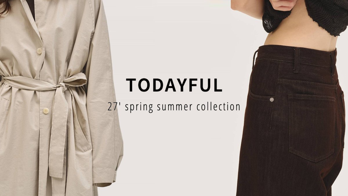 selectshop_mu's tweet photo. TODAYFUL 27SSの先行予約から、春のアウターとボトムス23型をまとめました。リネンのジャケット、スプリングコート、4色のCary's Denimまで、着用写真のコーデごとチェック頂けます！

ポイント5%付与の予約は10/18(日)23:59まで。

https://t.co/CHoPp1BirE

#TODAYFUL #トゥデイフル #27SS #先行予約 #春アウター