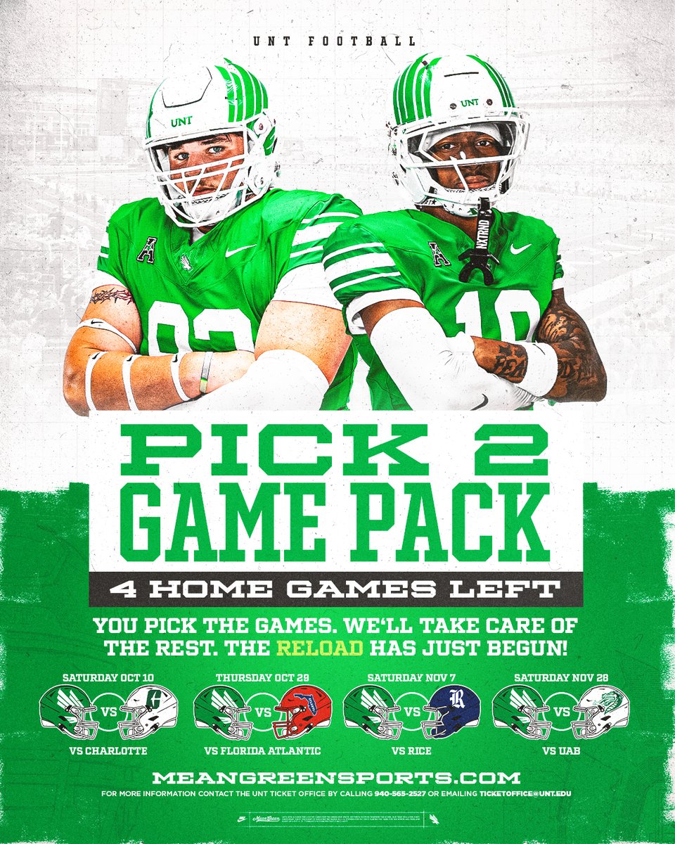 MeanGreenSports's tweet photo. Celebrate Coach Brown’s first conference win with 45% OFF tickets or grab the Pick 2 Game Pack! 

See you Saturday vs. Charlotte!

🎟️ https://t.co/tyq5jgeKdq

#GMG | #PackTheDAT https://t.co/AkIOybC7PD