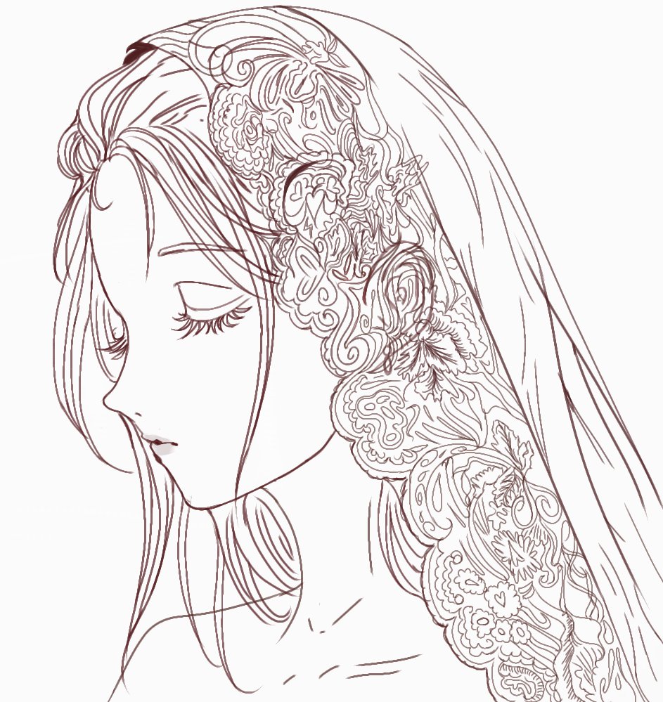 veilpearled's tweet photo. Old Emma lineart WIP (might finish later...) #veil #manga #kotteri https://t.co/OwItpX7MQp