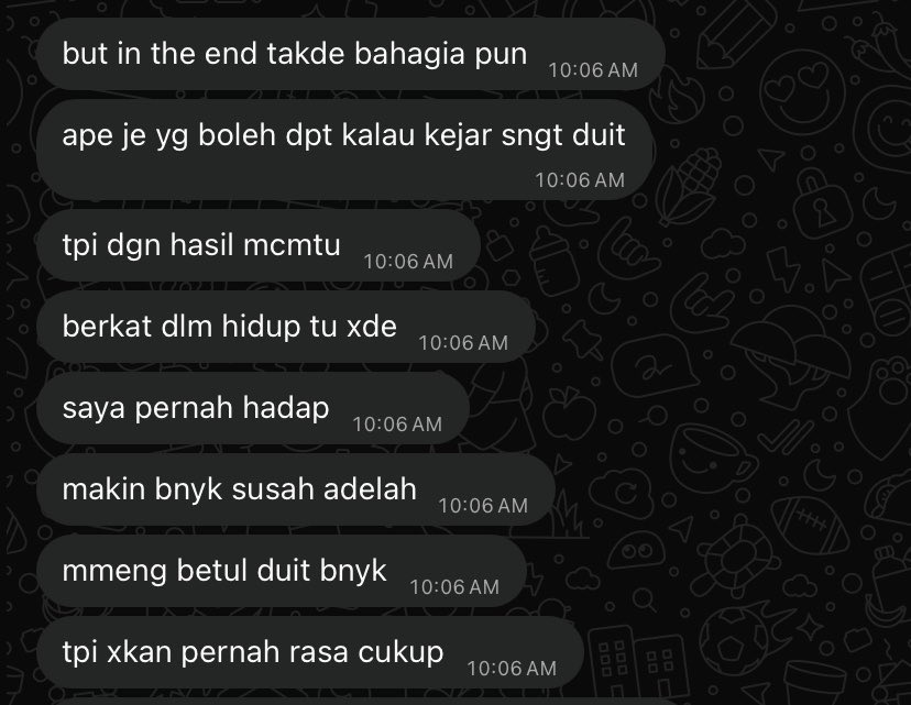 babyEmia's tweet photo. mls je nk sembang halal haram , u sendiri pun cri i kt DS 😌 https://t.co/YQIlpMvlO5
