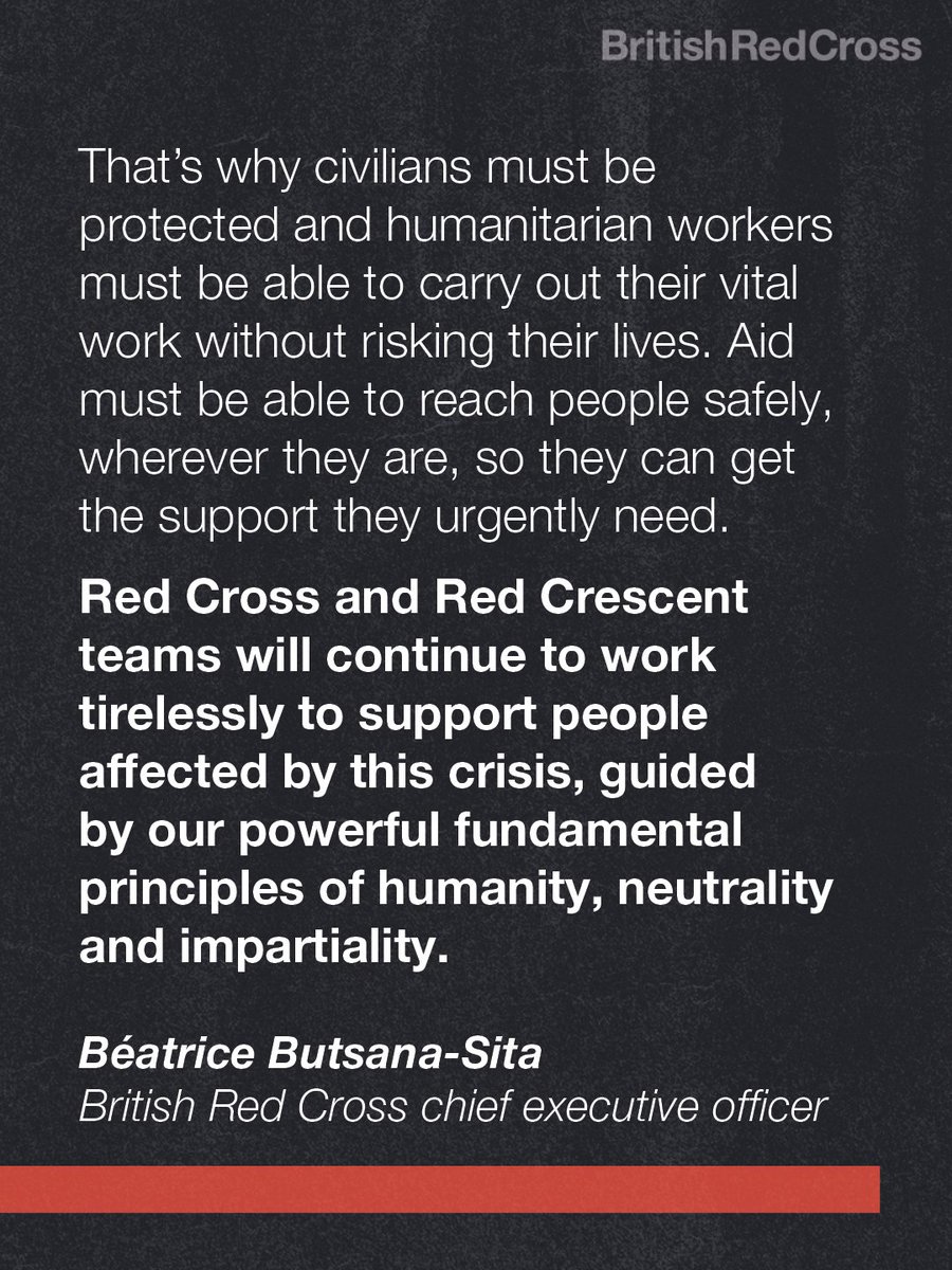 BritishRedCross's tweet photo. Today, tomorrow, and for as long as we’re needed, we remain committed to alleviating suffering, wherever we see it. https://t.co/PzAckYs32d