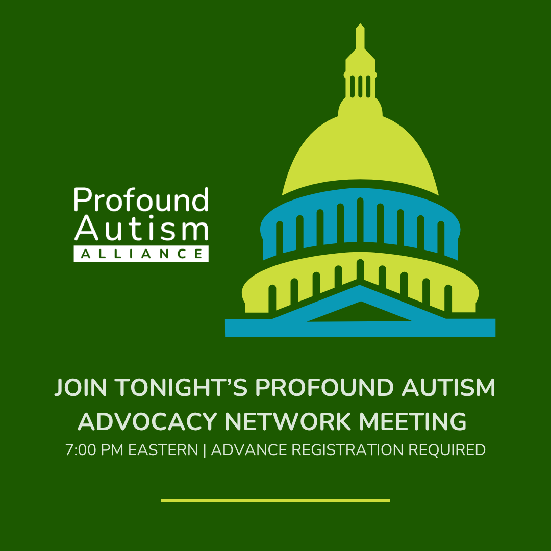 ProfoundAutism's tweet photo. It's Washington Wednesday! Don't miss today's Profound Autism Advocacy Network meeting. 
Wednesday, October 7, 2026 | 7:00 PM Eastern

Advance registration is required. You can do so here: https://t.co/fSepVchlcE https://t.co/dBJoL9hWLq