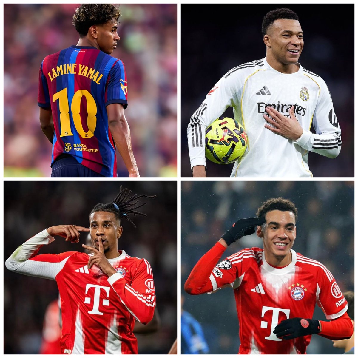 mslaggert's tweet photo. Based on potential, which current player has the best chance of touching Messi’s records? https://t.co/nzlkeDCoOT
