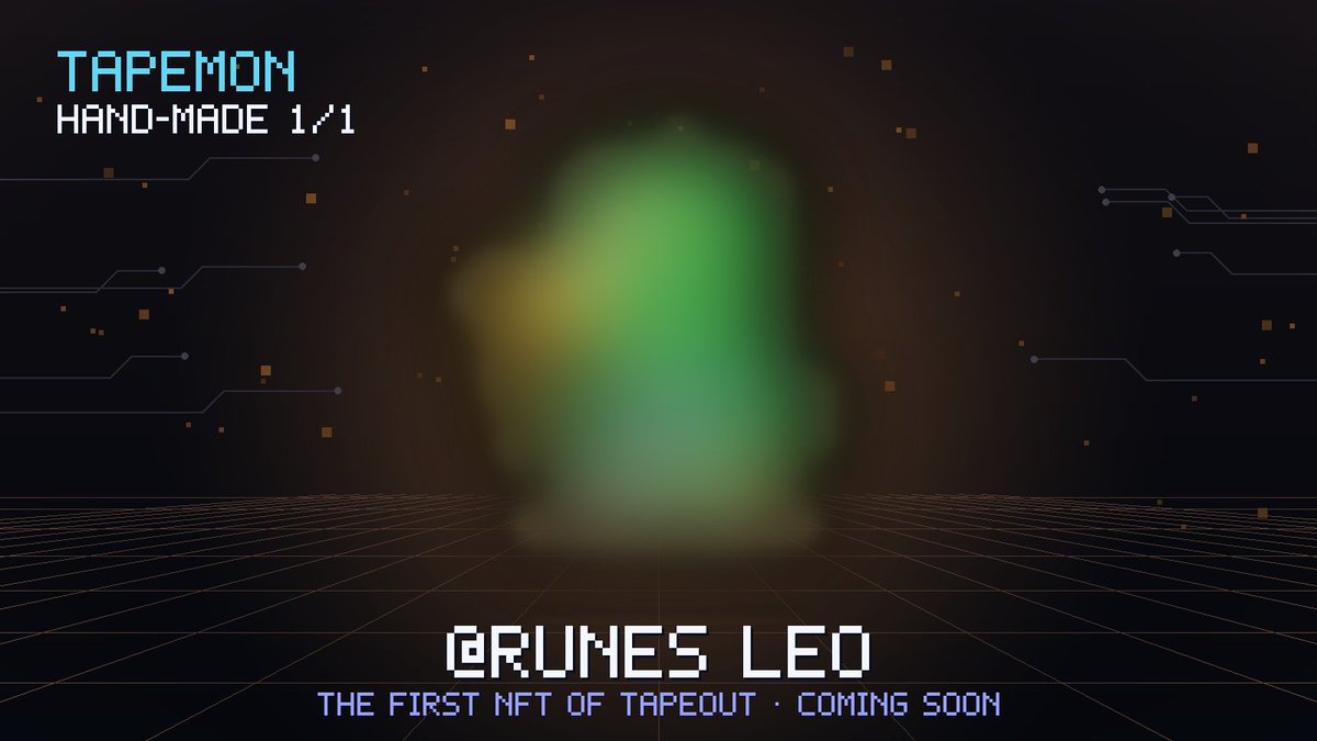 nandpu_ai's tweet photo. 1/1 HATCHING · NO. 56

@runes_leo — a dev of TapeOut Harvester.

A hand-made 1/1 TAPEMON, drawn pixel by pixel.
What does it look like? Revealed at launch.

TAPEMON · the first NFT of TapeOut. Coming soon.
Gate by gate. 🧠

#TapeOut @TapeOutWorld https://t.co/LoaxmpvPeS