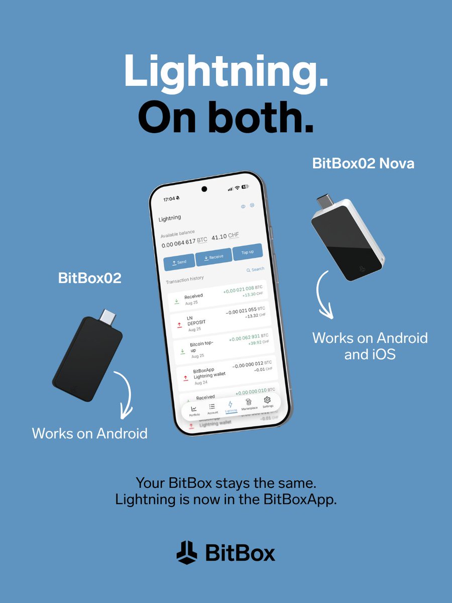 BitBoxSwiss's tweet photo. Yes, your BitBox02 (on Android) works with Lightning, too. https://t.co/SqkRAJpSGG