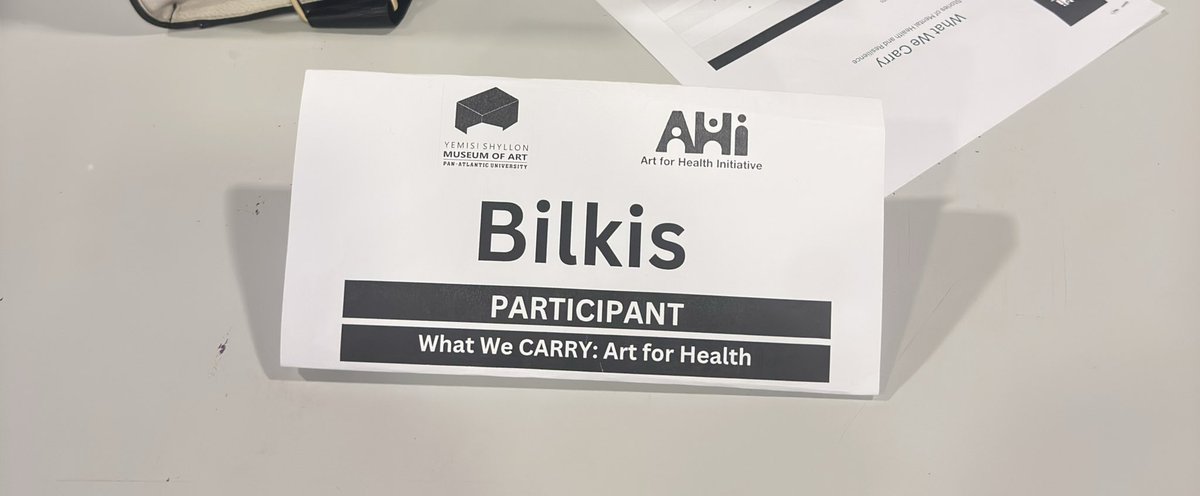 Bilkis29's tweet photo. Last week, I joined my colleague, Chidera Rosecamille Aneke, founder of Art for Health Initiative, for a two-day workshop with 26 Fine Arts undergraduates at the Yemisi Shyllon Museum of Art, Pan-Atlantic University.

Themed “What We Carry,” the workshop explored the intersection of art, public health, mental health and storytelling.

From public health communication to mental health and resilience, the students explored how lived experiences and health knowledge can be transformed into art that sparks conversations and inspires action.

It was inspiring to see their creativity in action and a reminder that art is not just about aesthetics; it can also be a powerful language for communicating health. 

#ArtForHealth #HealthCommunication #MentalHealth #Storytelling
